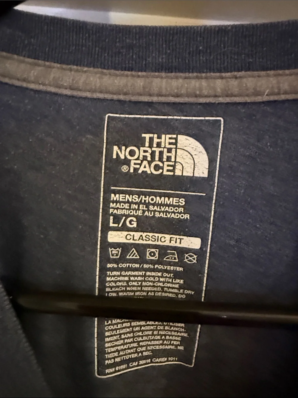 The North Face Men's Long Sleeve Tee - Heather Navy